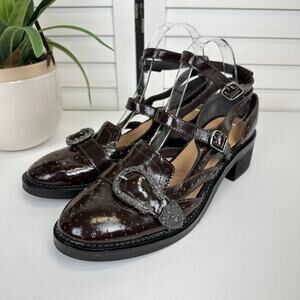Free People Dark Brown Strappy Sandals